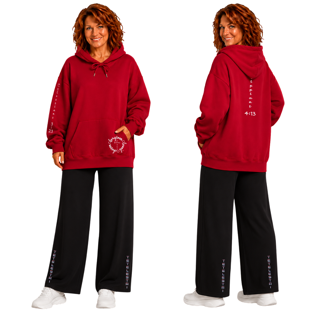 Jesus Frees™ Apparel | Women's Holiday Scripture Hoodie | Font 223 White