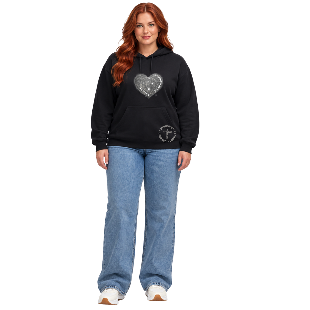 Jesus Frees™ Apparel | Women’s Scripture Hoodie | Hearts