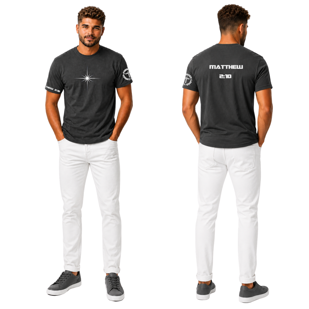 Jesus Frees | G20 Ultra Cotton Men's T-Shirt | Font 153 Star of Bethlehem