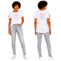 Jesus Frees - G64 Soft Style White Cotton Women's T-Shirt - For the Bold & Courageous - Acts 9:5 + Prayer Font 122 Pink