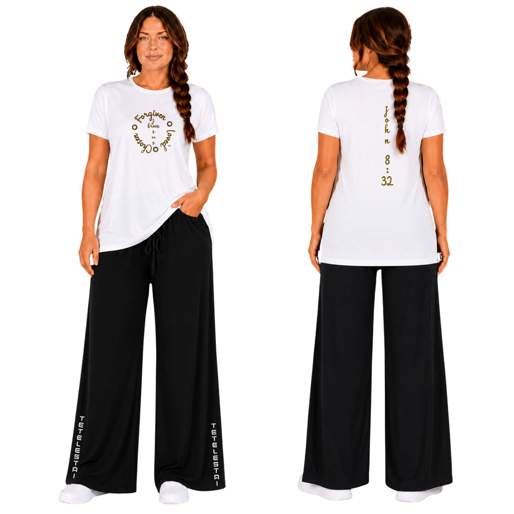 Jesus Frees - G64 Soft Style White Cotton T-Shirt - Font 223 Brown