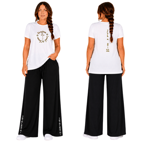 Jesus Frees - G64 Soft Style White Cotton T-Shirt - Font 223 Brown