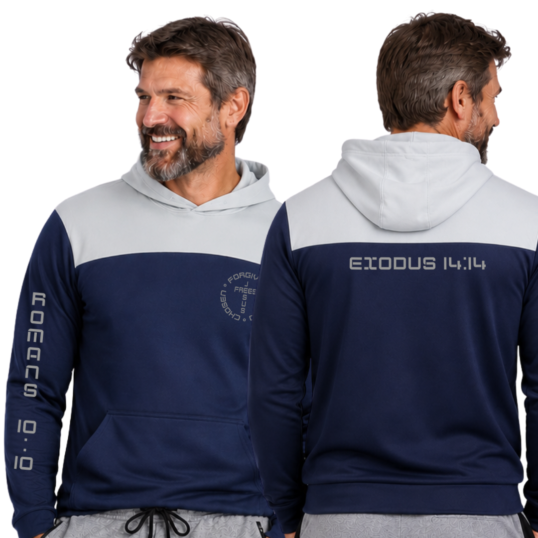 Jesus Frees | Men's Mesh Hoodies UPF 50 Fishing Sweatshirt | Font 49 Gray