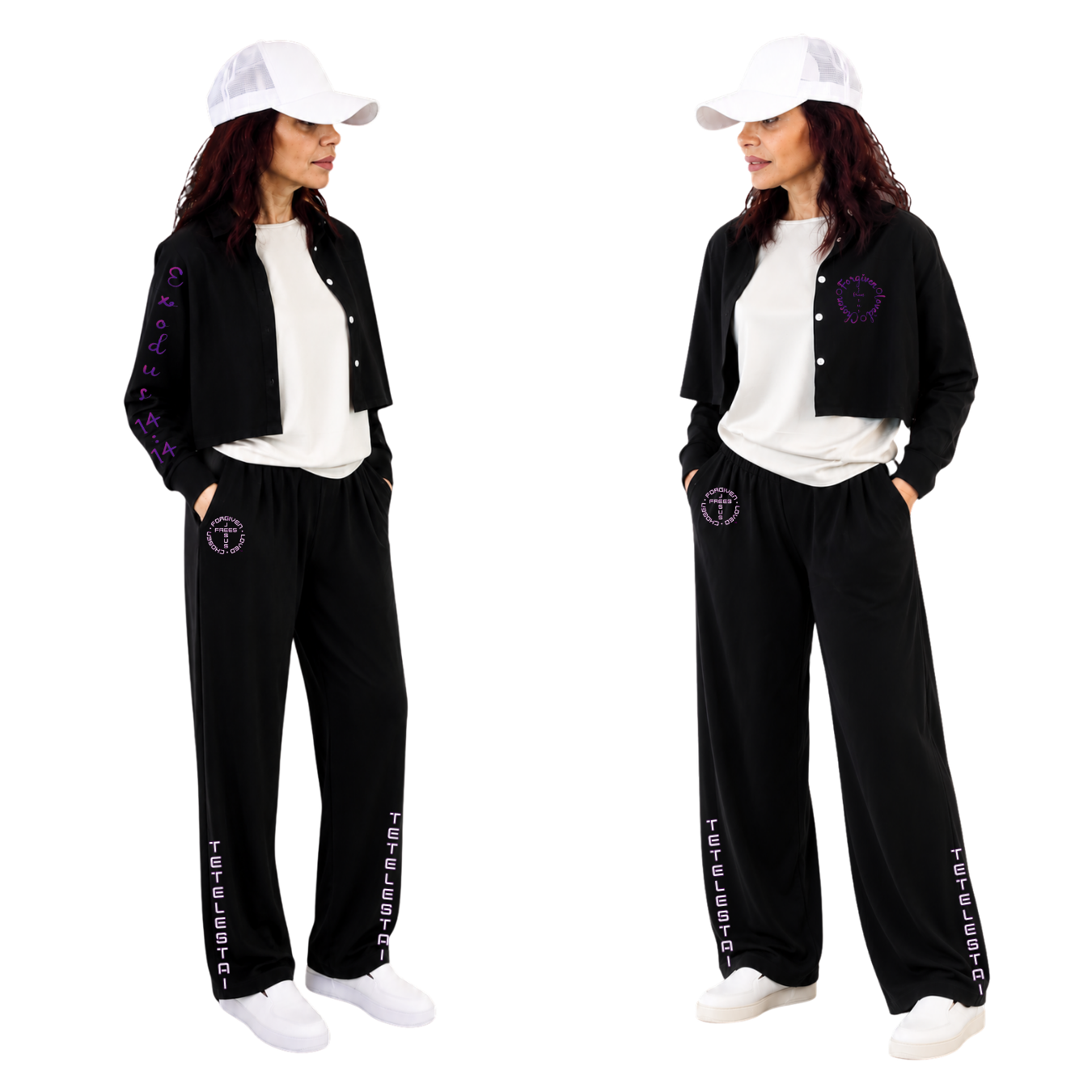 Jesus Frees | Cropped Lite Long Sleeve Black Summer Jacket | Font 223