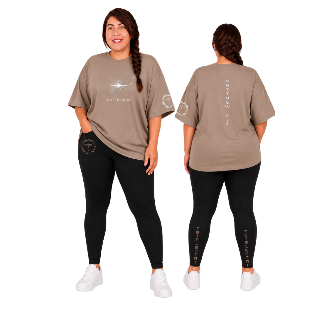 Jesus Frees - SICU Oversized Short Sleeve Women's Shirt - Font 303 Star of Bethlehem