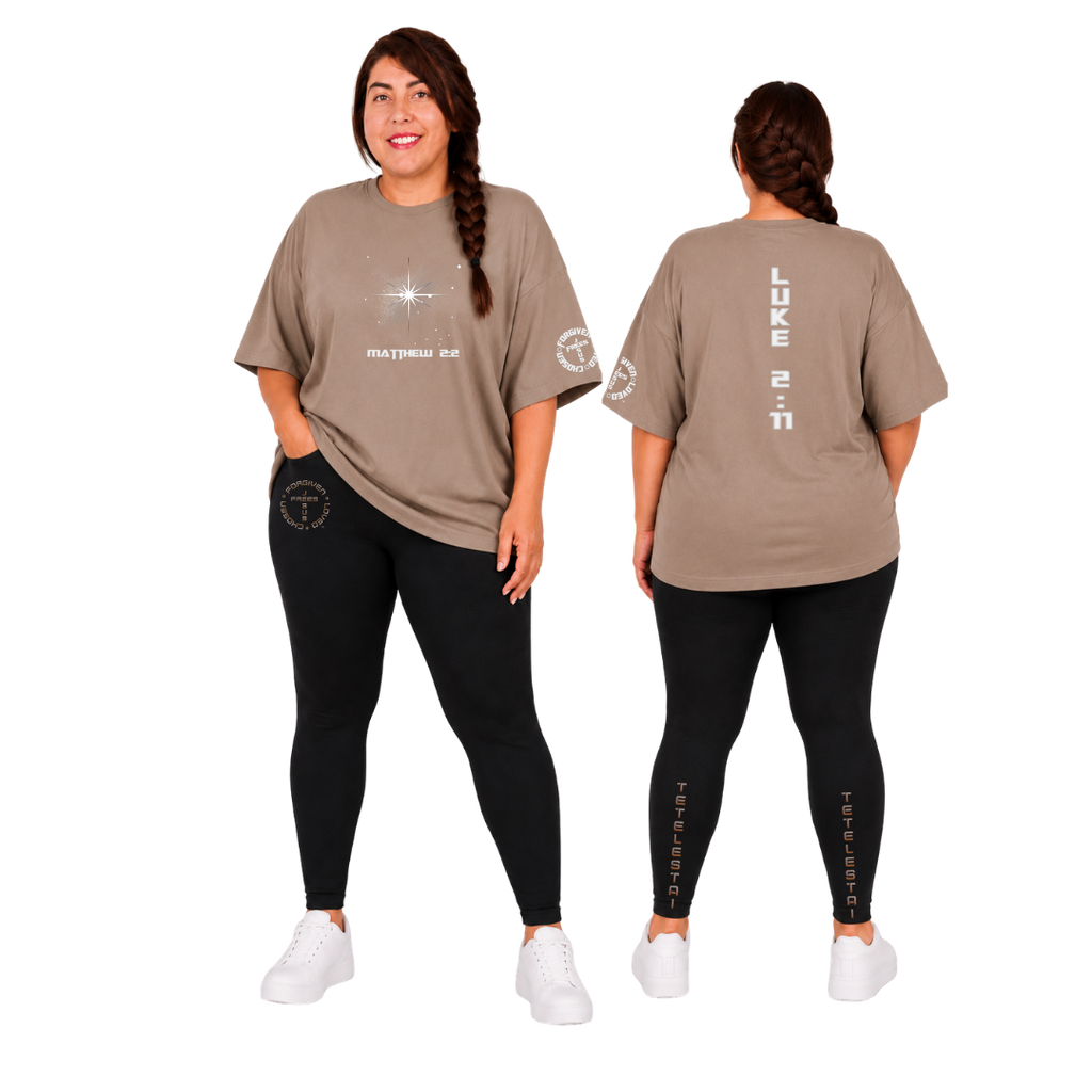 Jesus Frees - SICU Oversized Short Sleeve Women's Shirt - Font 153 Star of Bethlehem
