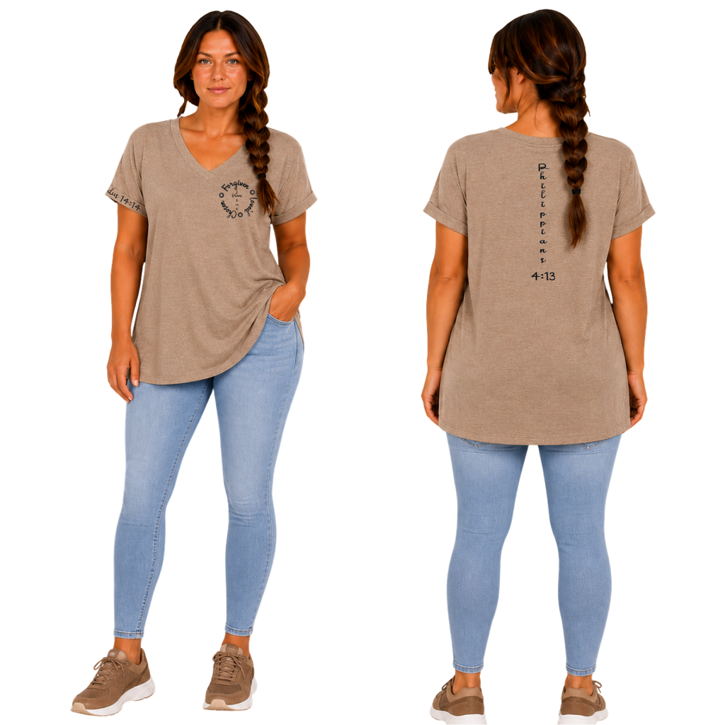 Jesus Frees - V-Neck Short Sleeve T-Shirts - 223 Black