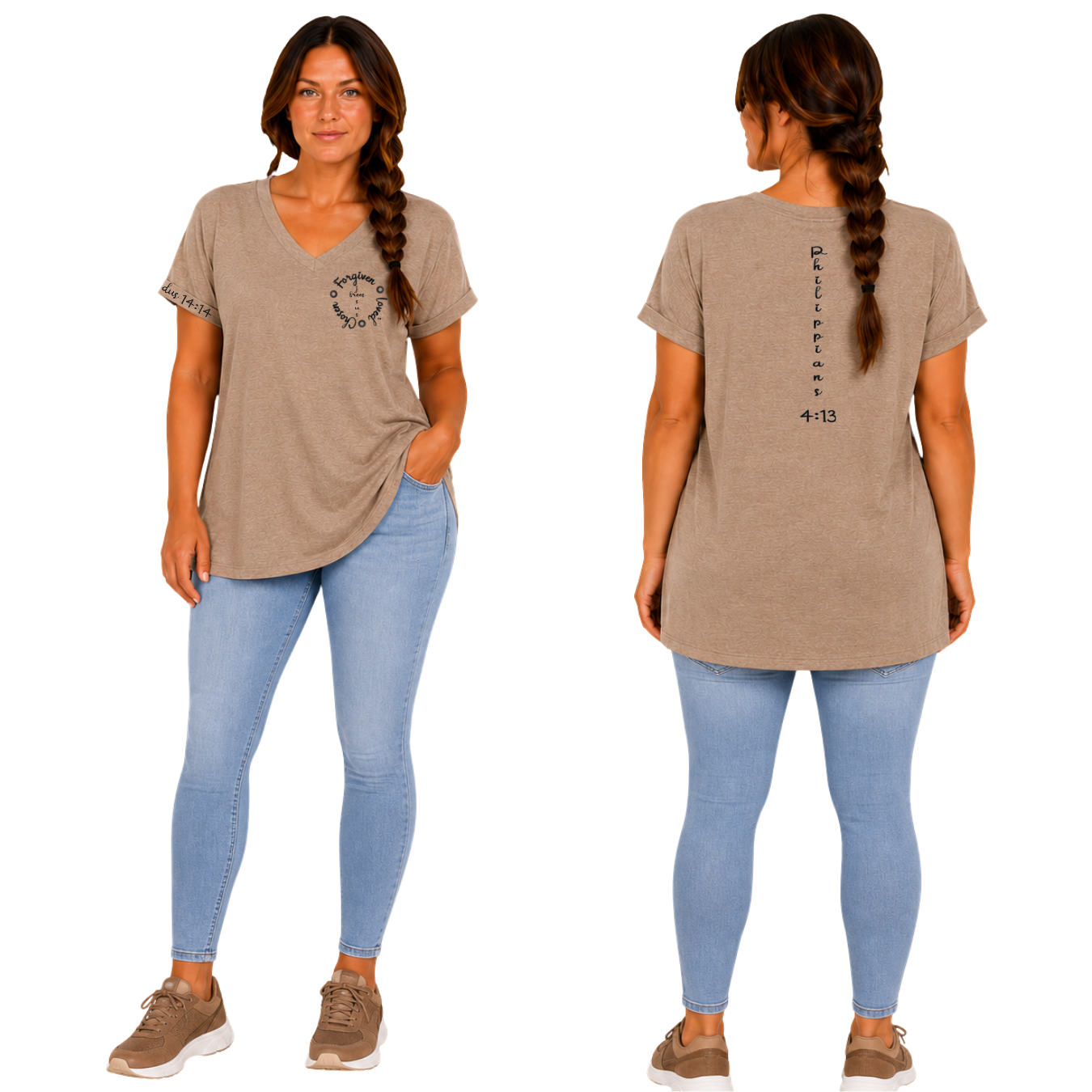 Jesus Frees - V-Neck Short Sleeve T-Shirts - 223 Black