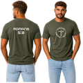 Jesus Frees - G20 Military Green Ultra Cotton Men's T-Shirt - Font 49 White