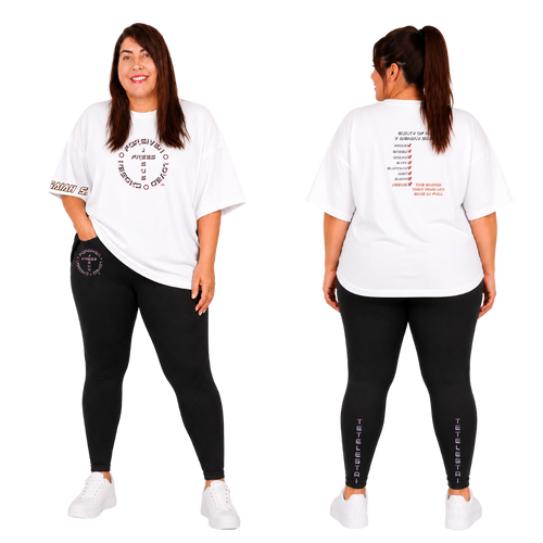Jesus Frees - SICU Oversized Short Sleeve Women's Shirt - 7 Deadly Sins Font 126 Red