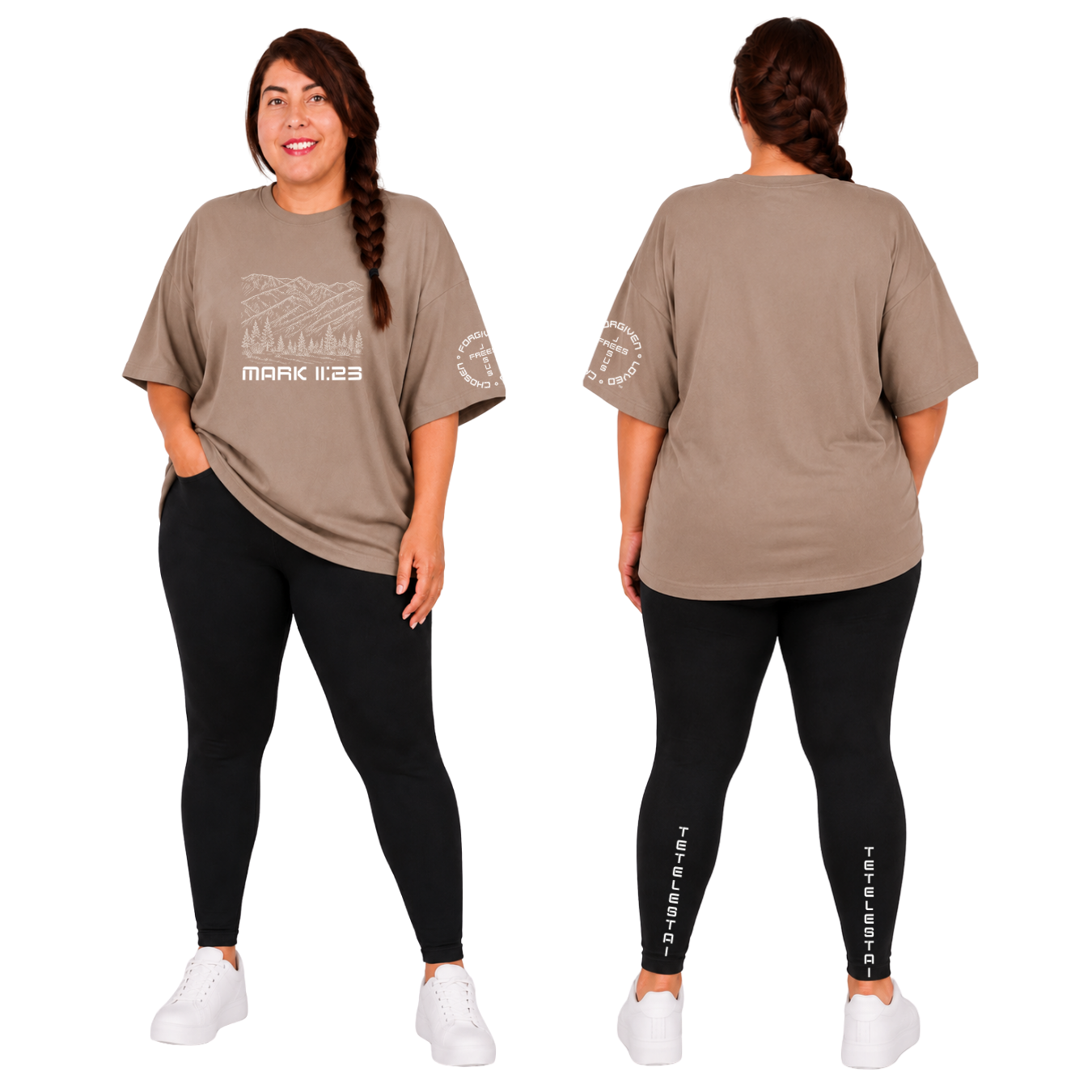 Jesus Frees - SICU Oversized Short Sleeve Women's Shirt - Font 49 White Montana