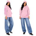 Jesus Frees™ Apparel | Women’s Pink Scripture Hoodie | Font Hot Pink 143