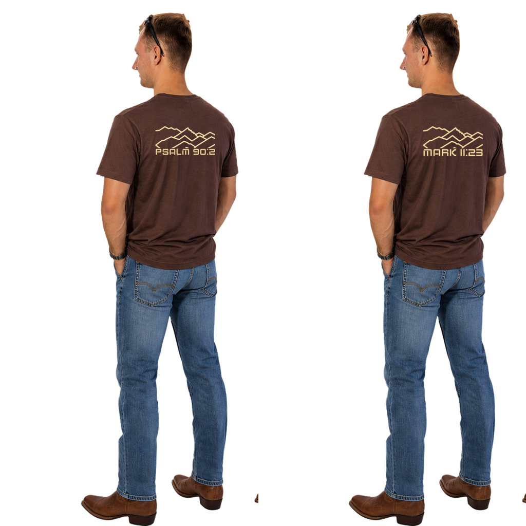Jesus Frees - KD Men's Maroon Premium T-Shirt - Font 49 Montana Mountains