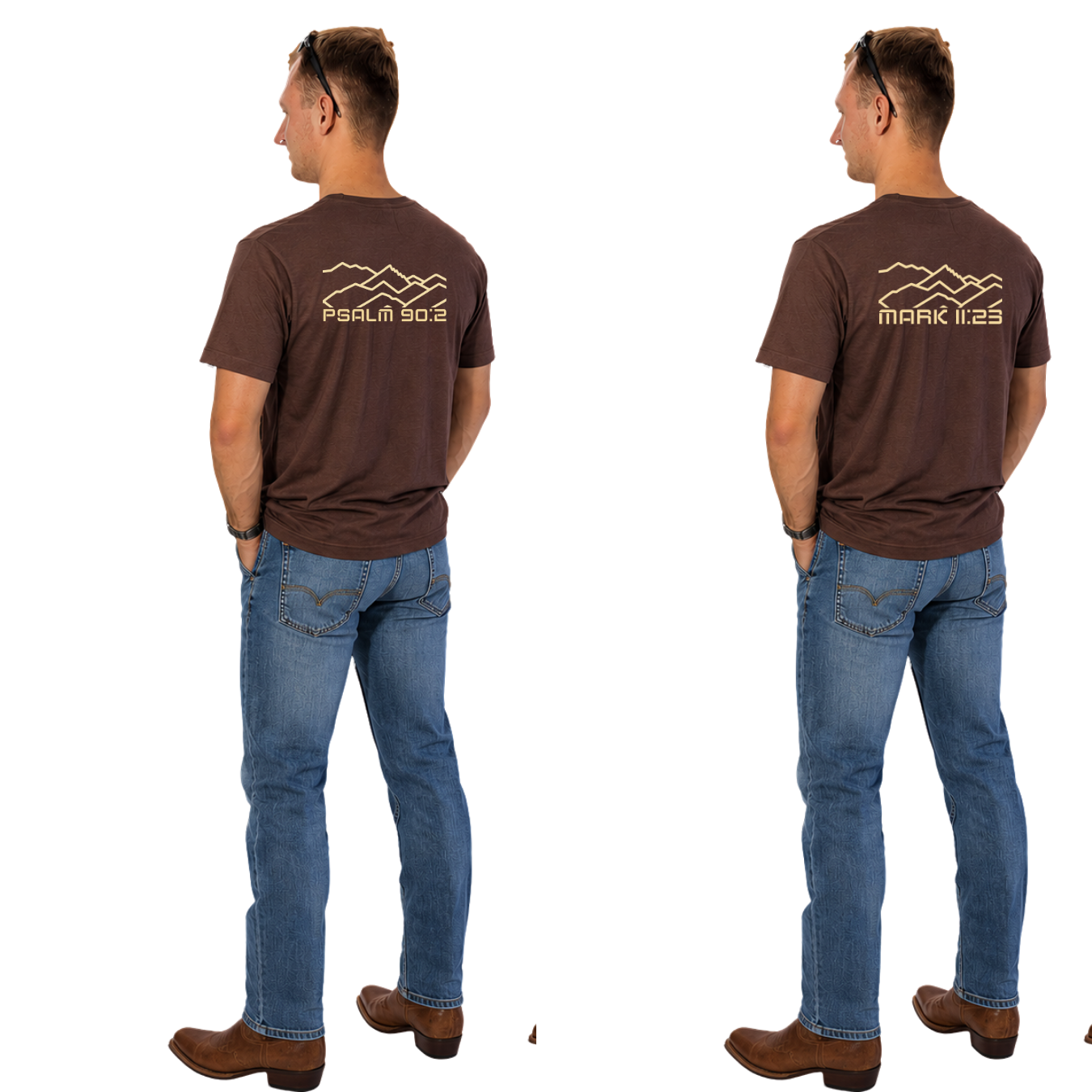 Jesus Frees - KD Men's Maroon Premium T-Shirt - Font 49 Montana Mountains