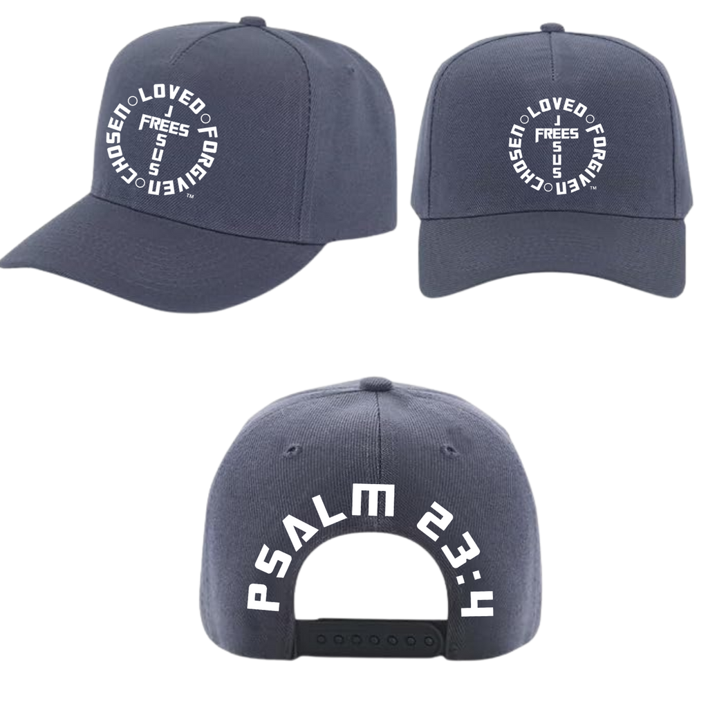 Jesus Frees - Baseball Caps for Men & Women - Black / Navy / Gray / Khaki -  Font 153 White