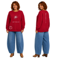 Jesus Frees | Women's Red Christmas Sweatshirt | 303 Star of Bethlehem with Glitter