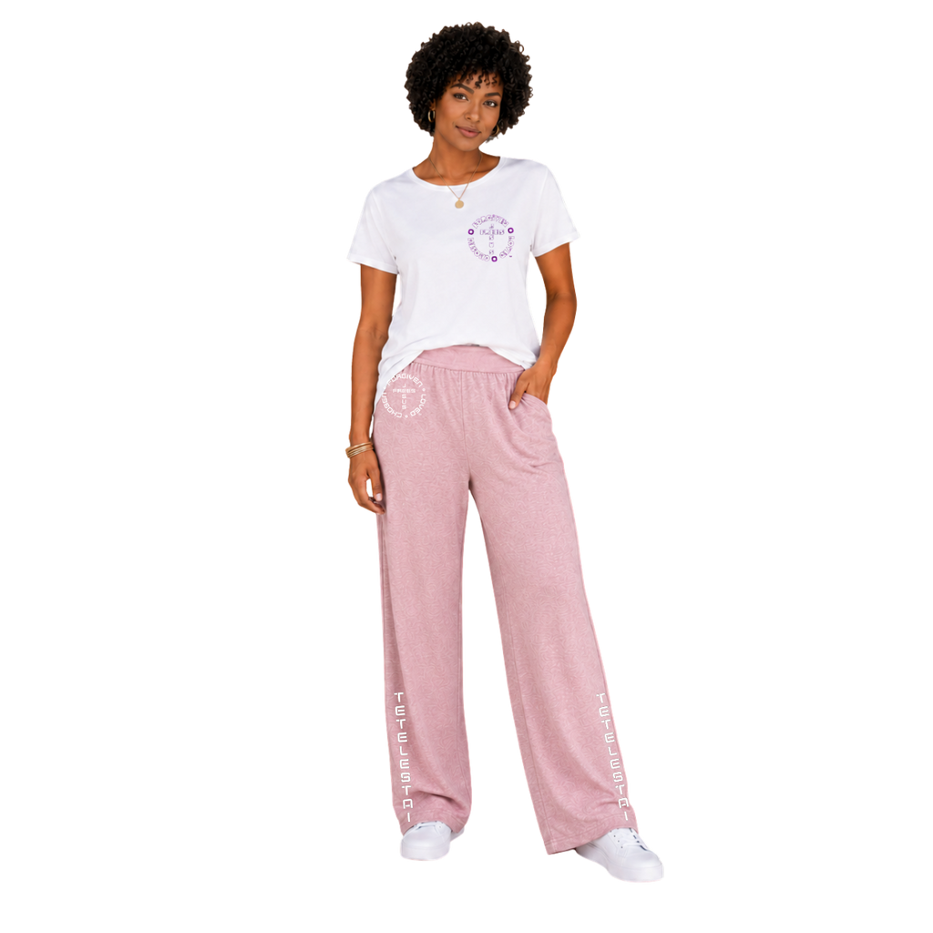 Jesus Frees - G64 Soft Style White Cotton Women's T-Shirt - Font 299 Flowers - Ephesians 6:10