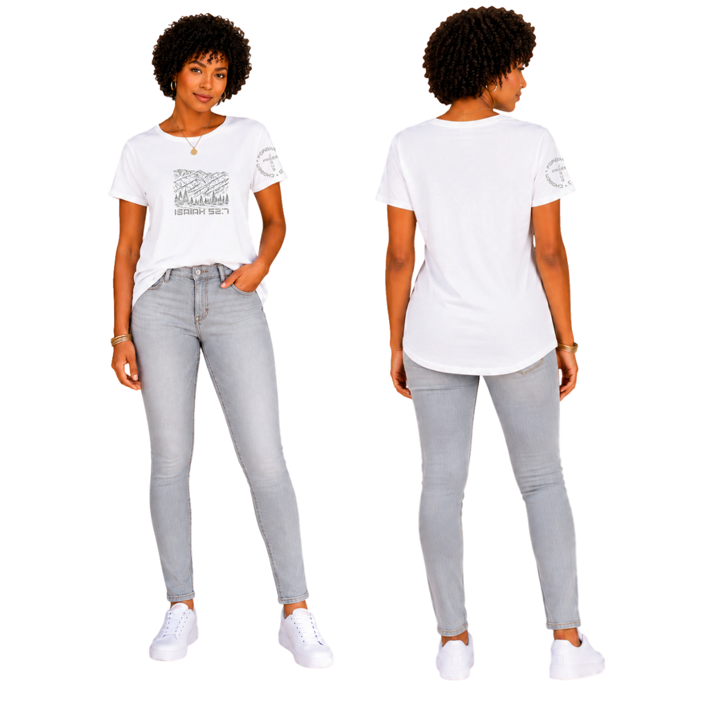 Jesus Frees - G64 Soft Style White T-Shirt - Font 49 Super Sparkle Montana