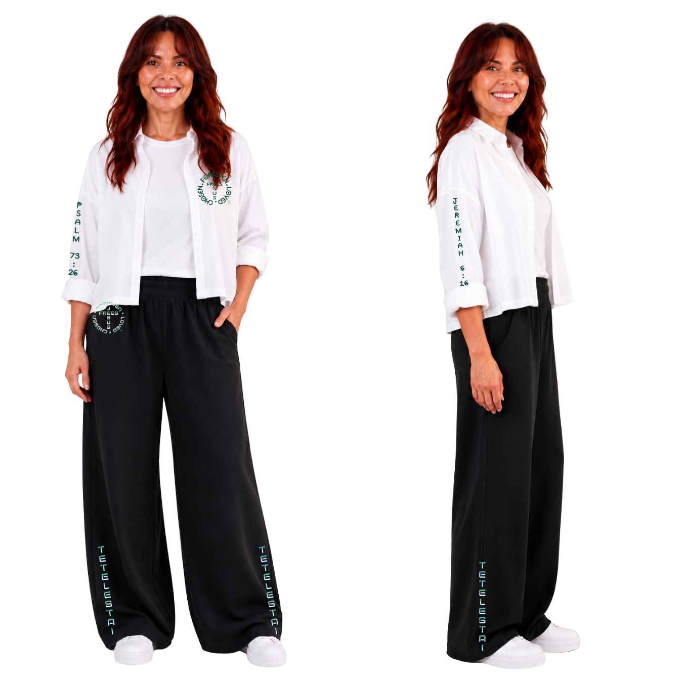 Jesus Frees - Cropped Lite Long Sleeve Summer Jacket - FONT 303 DARK GREEN
