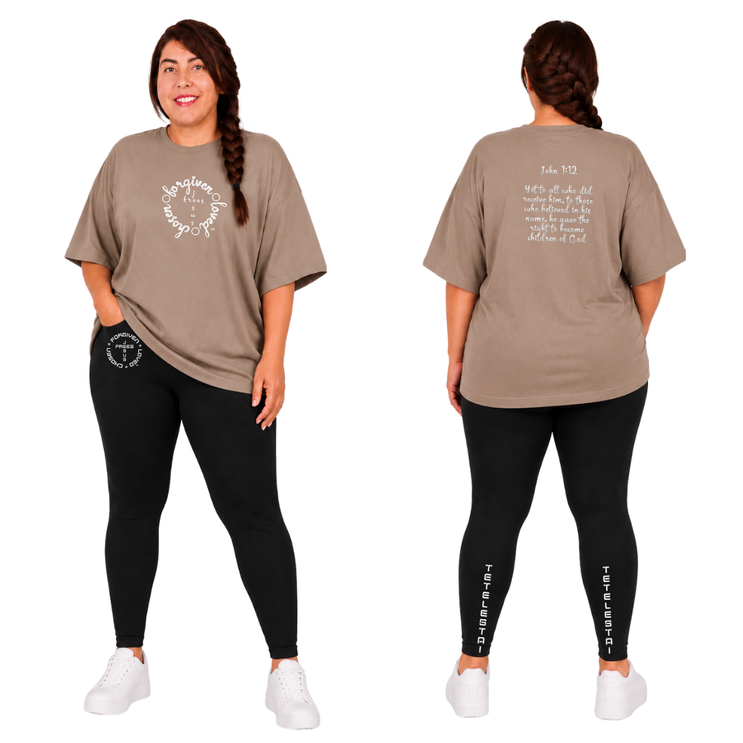 Jesus Frees - SICU Oversized Short Sleeve Women's Shirt - Font 223 White