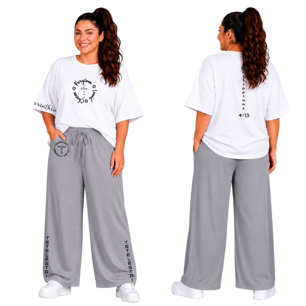 Jesus Frees - SICU Oversized Short Sleeve Women's Shirt - Font 223 Black