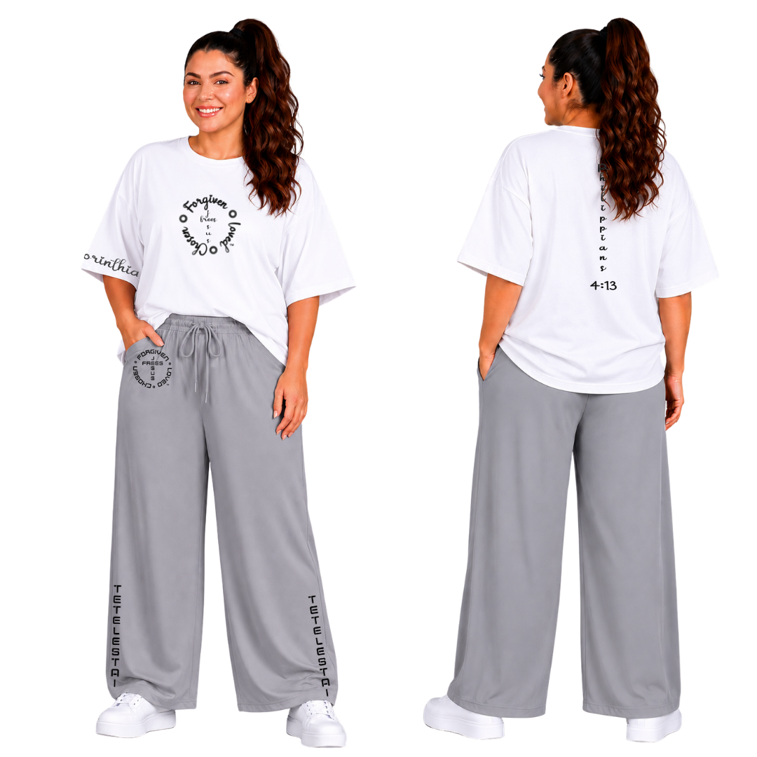 Jesus Frees - SICU Oversized Short Sleeve Women's Shirt - Font 223 Black