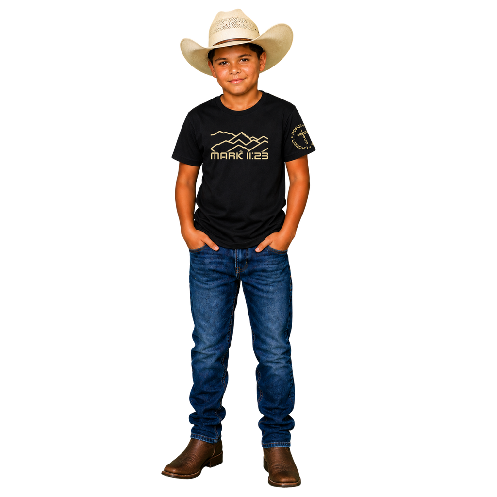 Jesus Frees - Kids 100% Cotton T-Shirts Boys - Montana Mountain Line