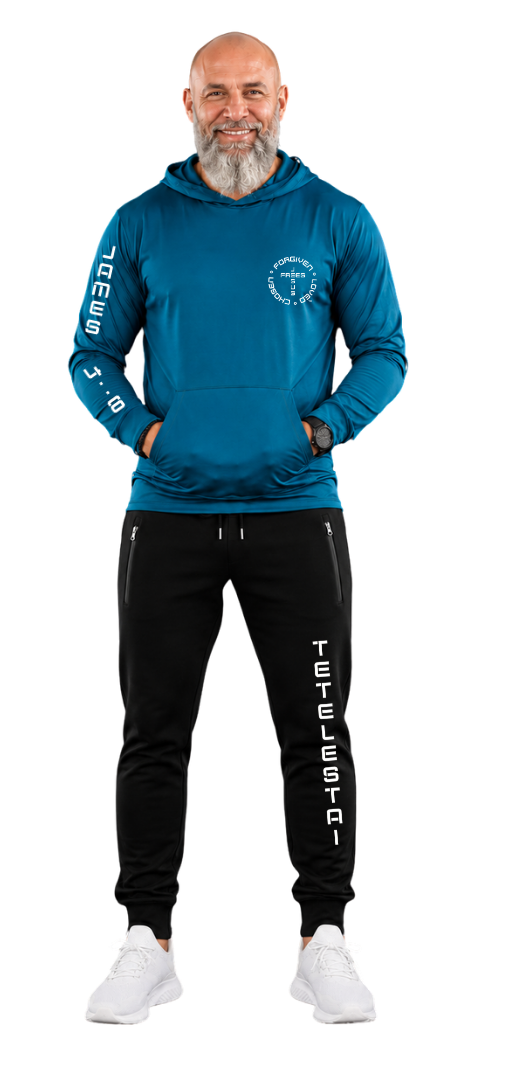 Jesus Frees™ Apparel | Men's Christian Scripture Mesh Hoodie | Font 49 White | AE