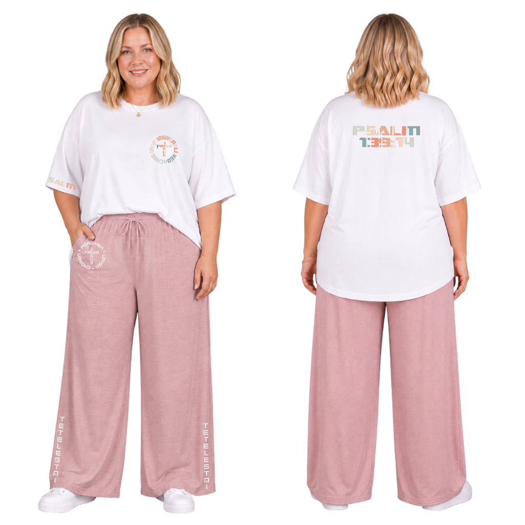 Jesus Frees - SICU Oversized Short Sleeve Women's Shirt - Font 153 Vertical Pastel