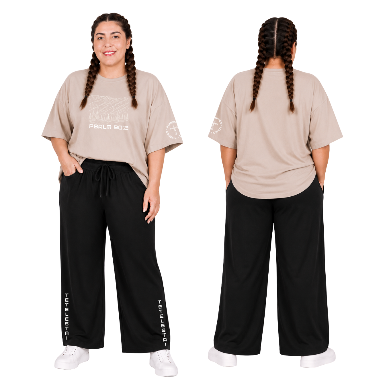 Jesus Frees - SICU Oversized Short Sleeve Women's Shirt - Font 49 White Montana
