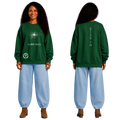 Jesus Frees | Women's Green Christmas Sweatshirt | 303 Star of Bethlehem with Glitter