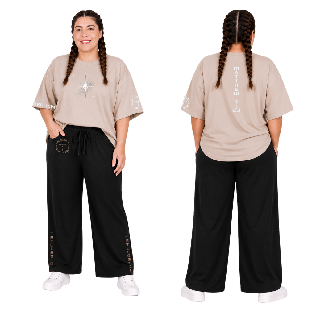 Jesus Frees - SICU Oversized Short Sleeve Women's Shirt - Font 153 Star of Bethlehem