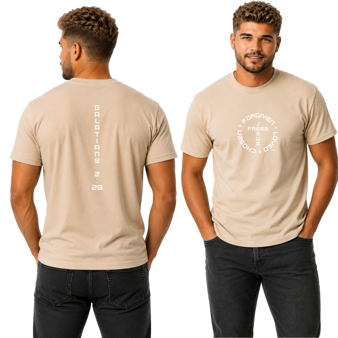G20 SAND ULTRA COTTON  MEN'S T-SHIRT - FONT 49 WHITE