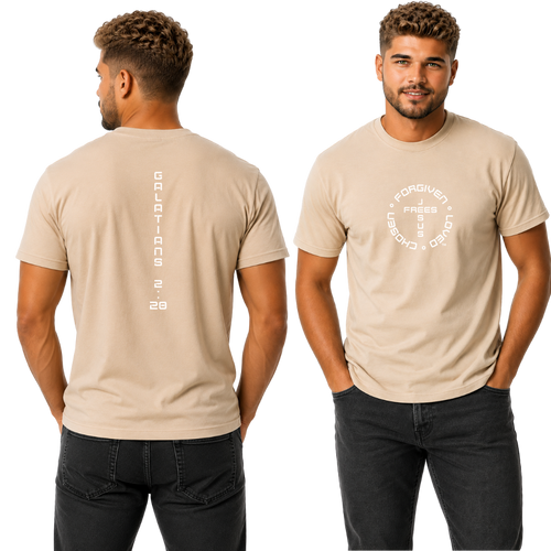 G20 SAND ULTRA COTTON  MEN'S T-SHIRT - FONT 49 WHITE