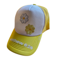 Jesus Frees - Truckers Mesh Caps Women & Kids Flowers & Hearts - Font 46 White