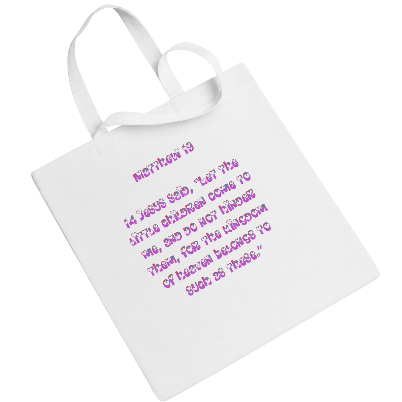 Jesus Frees - "Tote the Truth" - Font 58 Hearts Kids