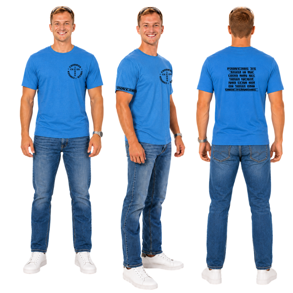 Jesus Frees - KD Men's Premium T-Shirt - Font 111 Black Proverb 3:5