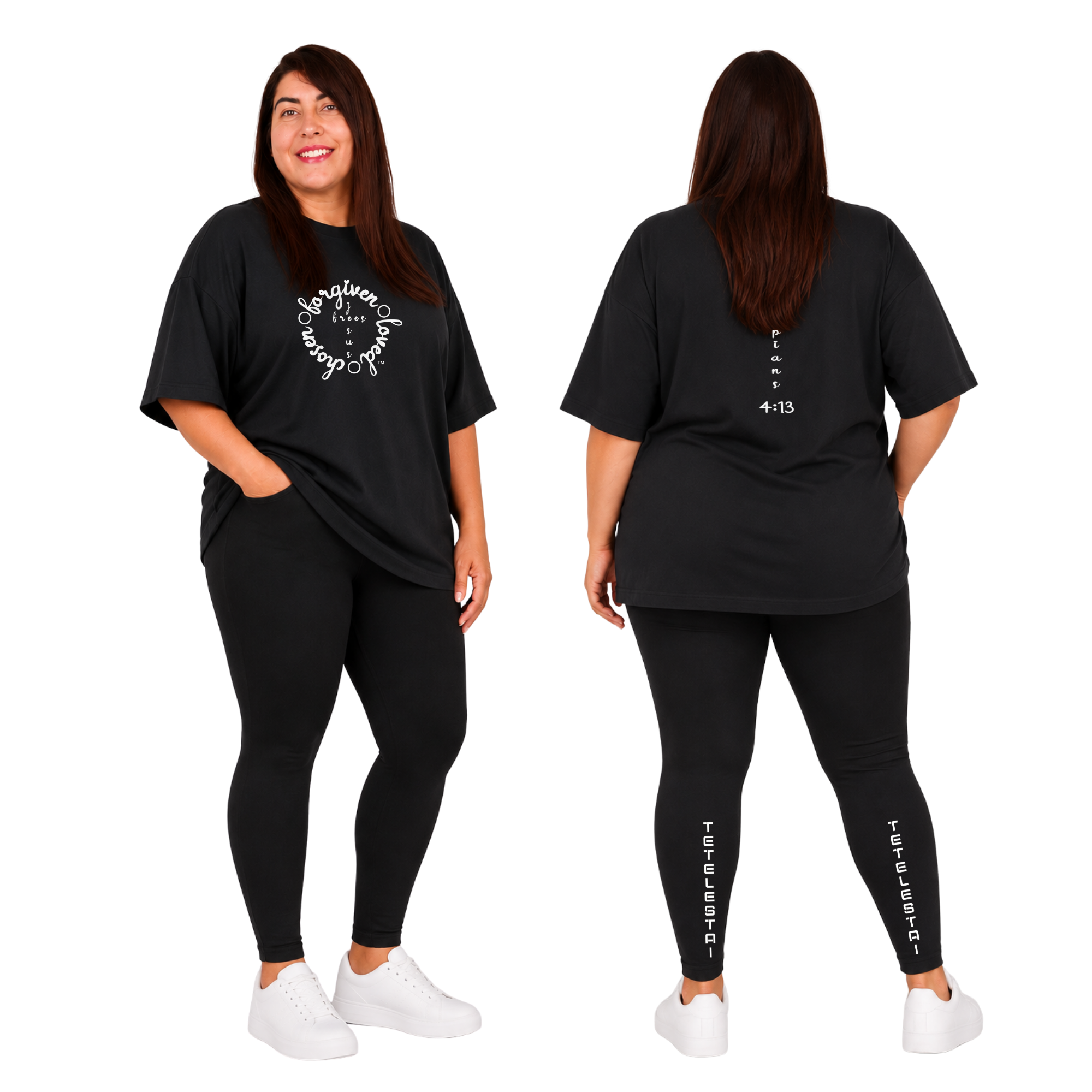 Jesus Frees - SICU Oversized Short Sleeve Women's Shirt - Font 223 White