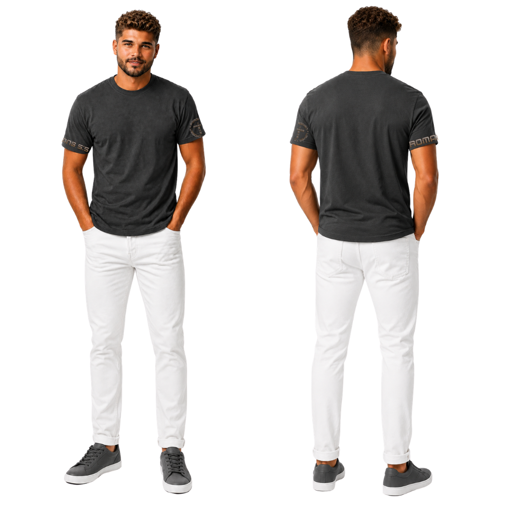 Jesus Frees | G20 Military Green Ultra Cotton Men's T-Shirt | Font 49 Brown Gray Fade