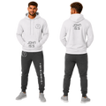 Jesus Frees | Men's White Heavy Cotton Hoodie | Font 49 Gray