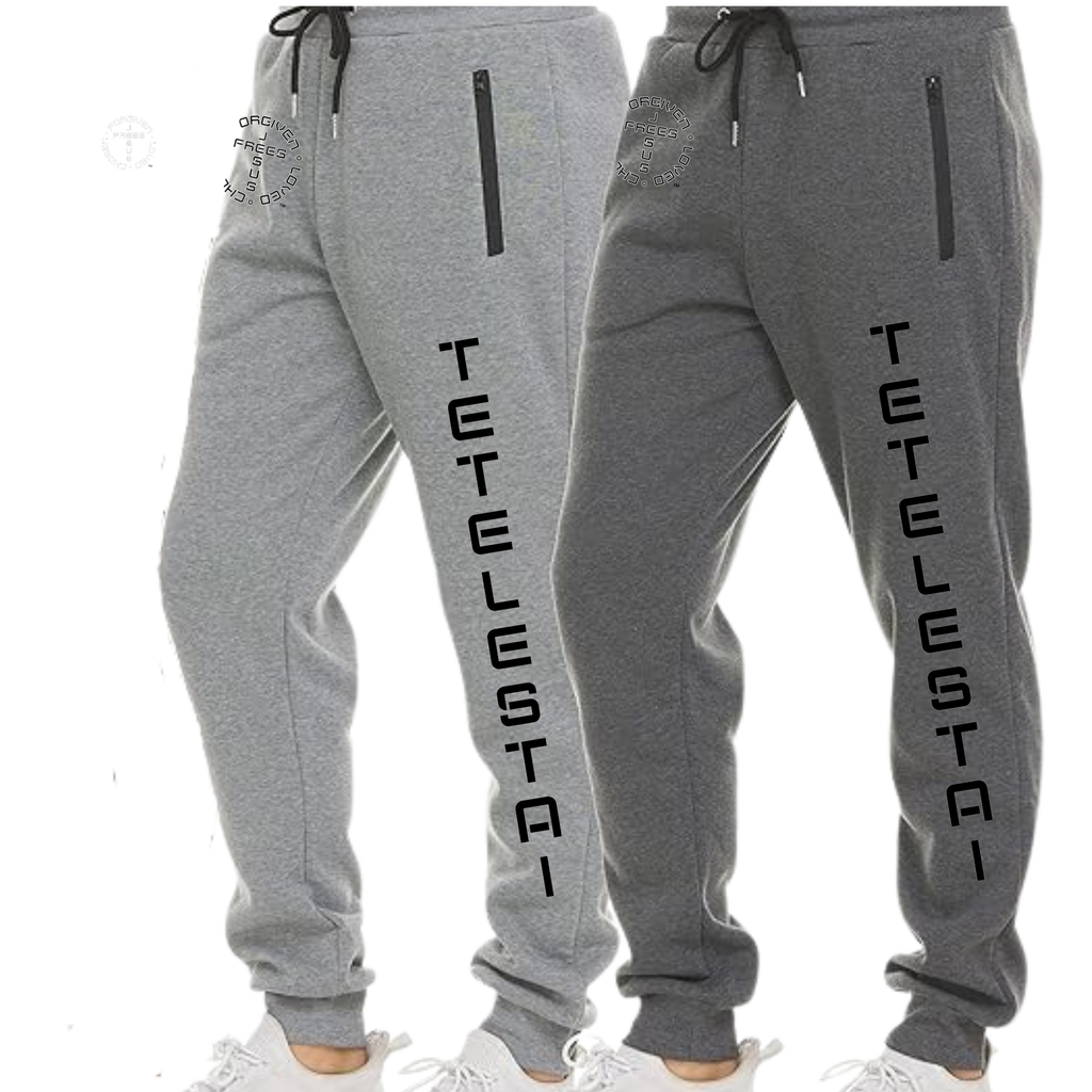 Jesus Frees - U-Champ Men's Jogger Sweatpants - Tetelestai Font 49 Black
