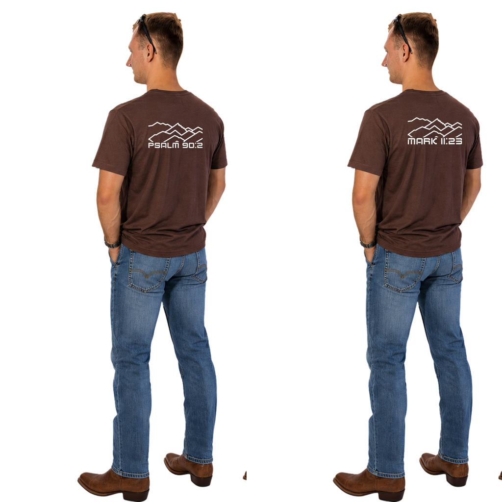 Jesus Frees - KD Men's Maroon Premium T-Shirt - Font 49 Montana Mountains