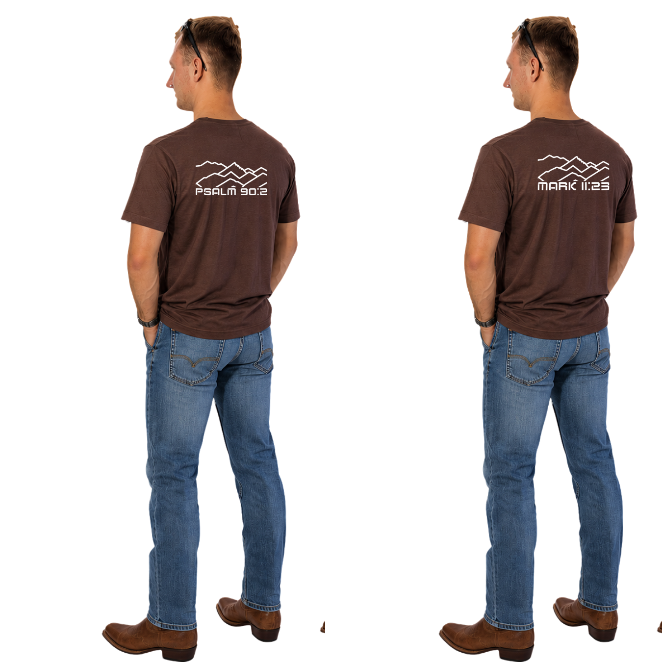 Jesus Frees - KD Men's Maroon Premium T-Shirt - Font 49 Montana Mountains