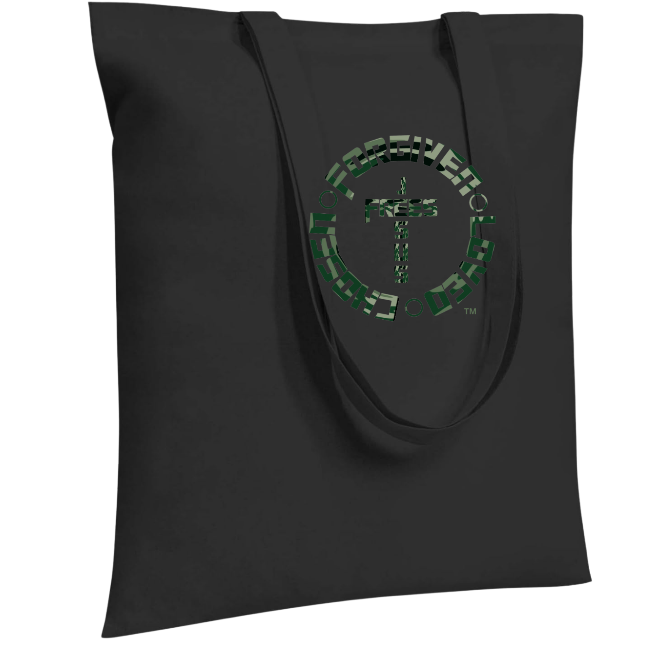 Jesus Frees - "Tote the Truth" - Font 153 Camo Green