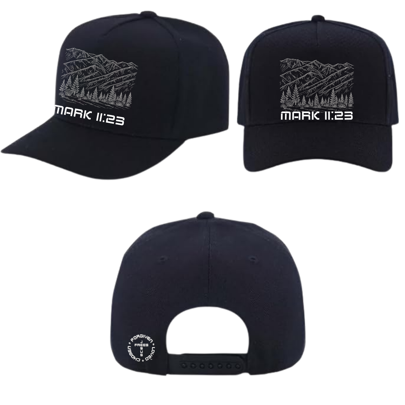 Jesus Frees - Baseball Caps for Men Women - Font 49 Montana Drawing Style