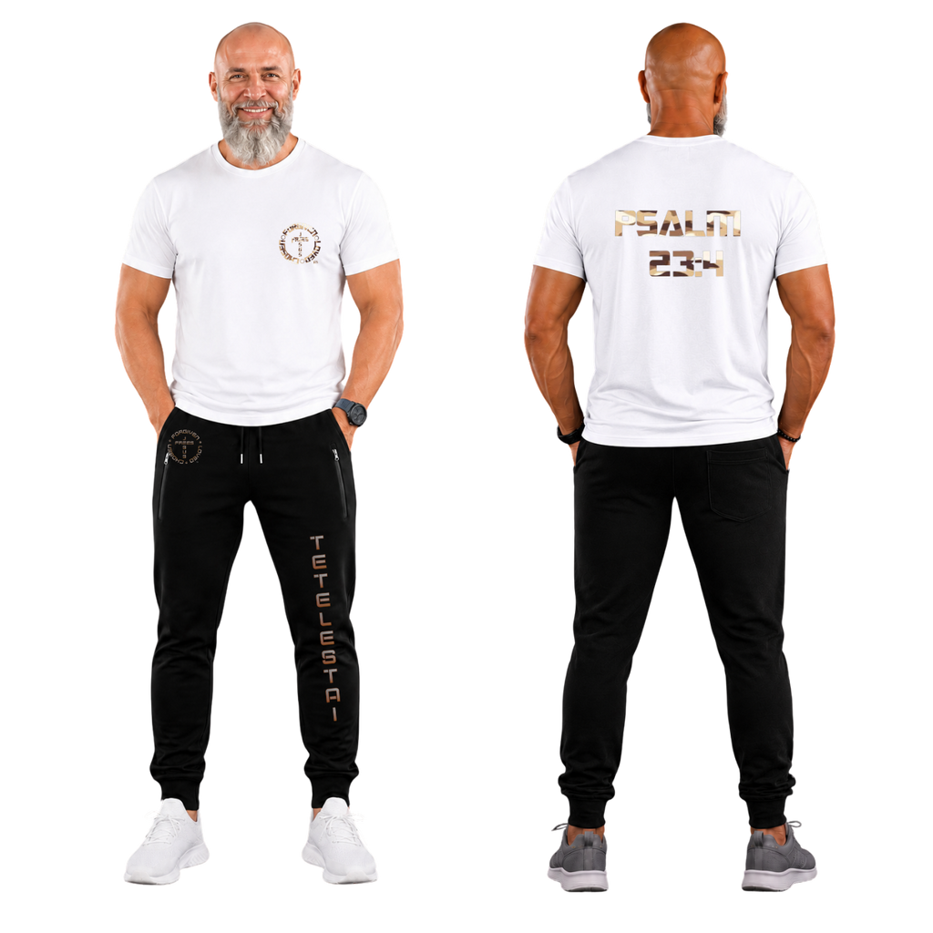 Jesus Frees - G64 Soft Style White Cotton T-Shirt - Font 153 Sand Camo