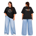 Jesus Frees - SICU Oversized Short Sleeve Women's Shirt - Font 153 Vertical Pastel