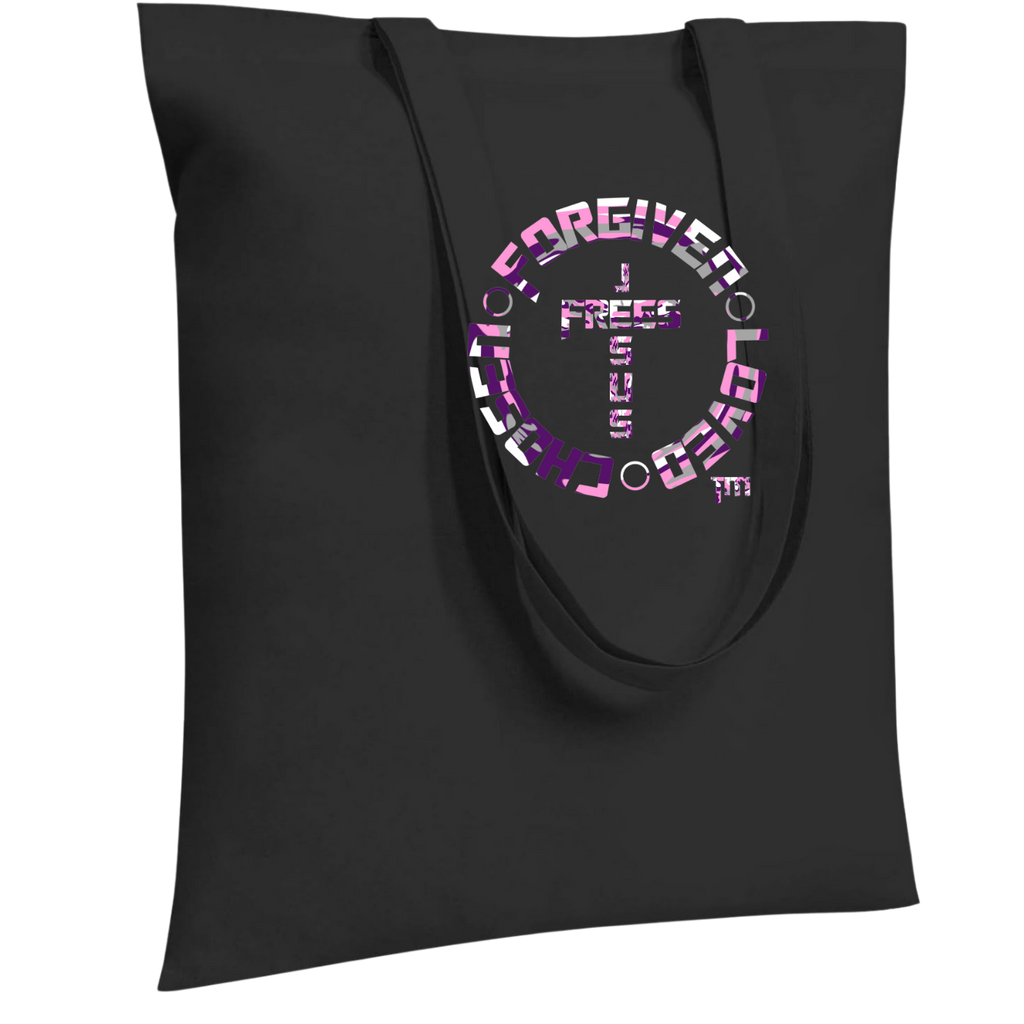 Jesus Frees - "Tote the Truth" - Font 153 Camo Pink-Purple