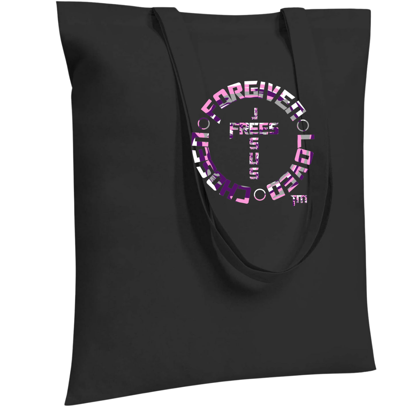 Jesus Frees - "Tote the Truth" - Font 153 Camo Pink-Purple