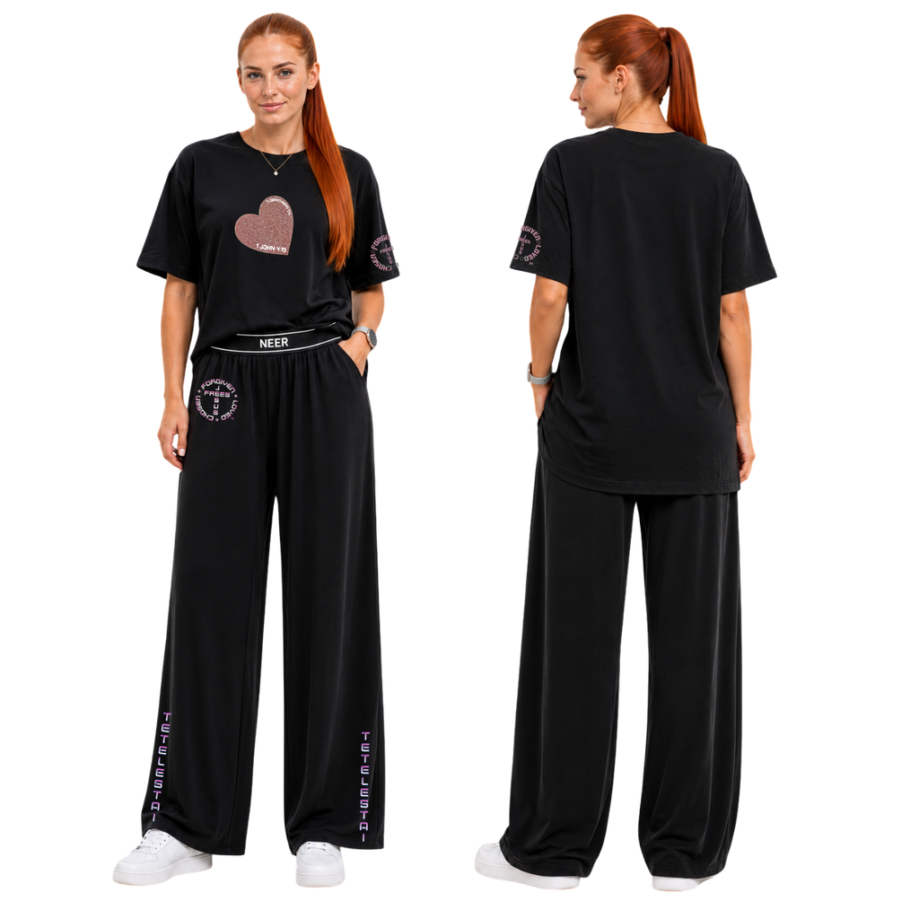 Jesus Frees - SICU Oversized Short Sleeve Women's Shirt - Hearts